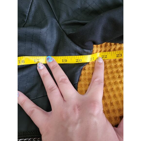 Venus Biker Faux Leather Grunge Alt Moto Fit Flare Chain Long Unique Jacket 12 - Picture 3 of 8